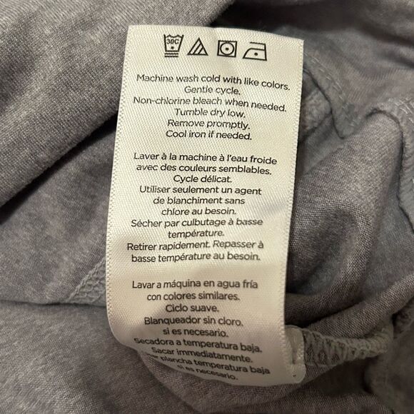 Danskin Gray Pullover Hoodie Tunic Top Size Small w Thumb Holes & Front Pocket - Picture 7 of 7